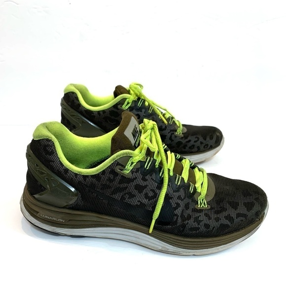 Nike Lunarglide 5 Green Cheetah Running Shoes Sneakers Men’s sz 7 Women’… - Picture 4 of 11